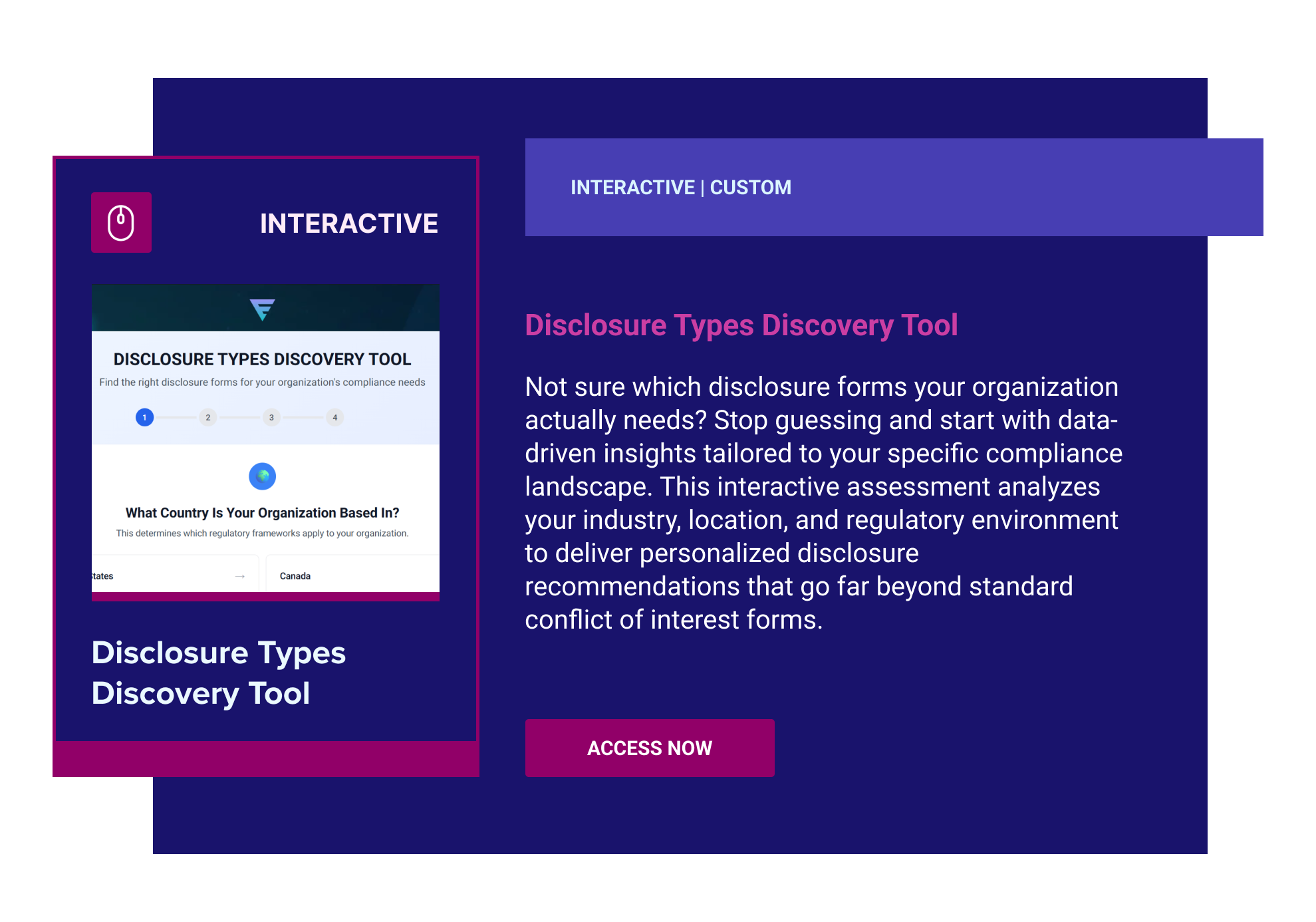 Disclosure Types Discover Tool